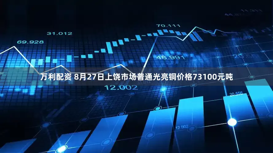 万利配资 8月27日上饶市场普通光亮铜价格73100元吨
